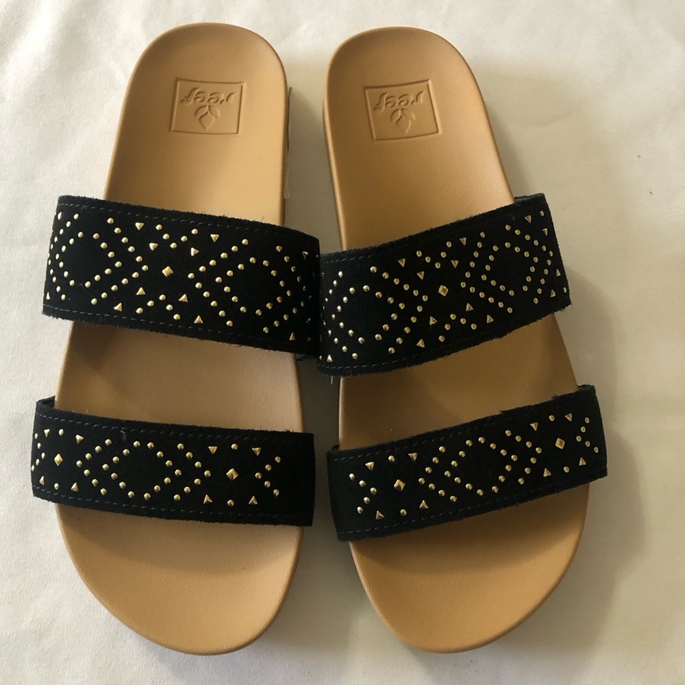 Women’s Reef Cushion Bounce Vista Stud Slide Upper Leather 7
